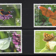 Aitutaki 2020, Fauna - Fluturi, serie neuzată, MNH