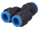 Teu Reducție Mufabil Polimer 12mm x 16mm 0.95-6 bar
