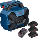 Bosch GPB 18V-6 C + 0615990L1R - Radio + Set 3 acumulatori si incarcator Li-Ion 18 V 4 Ah valiza speciala