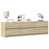 vidaXL Dulap TV cu LED, stejar sonoma, 180x34x50 cm, lemn prelucrat 3307928