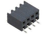 Conector şiruri pini mamă 8 PIN 2,54mm aurit SMT SAMTEC