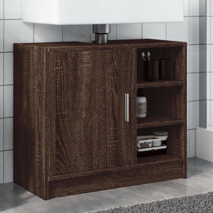 Gossi dulap de chiuveta, stejar maro, 63x29x55 cm, lemn prelucrat