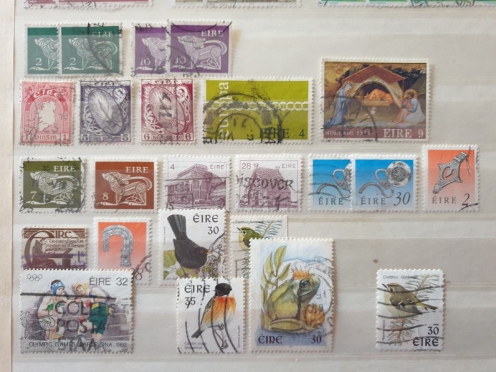 Lot Irlanda si Marea Britanie - 31 timbre circulate deparaiate