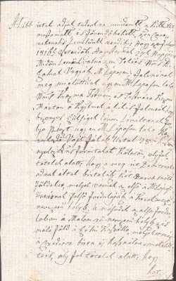 A3722N Act privitor la un &amp;icirc;mprumut de florini renani, 1816, T&amp;acirc;rgu Lăpuș, limba maghiară foto