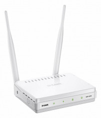 Wireless Access point D-Link DAP-2020, 802.11n/g/b wireless LAN, One 10/100BASE-TX Ethernet LAN port, Two 5 dBi gain detachable omni- directional ante foto