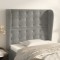 vidaXL Tăblie de pat cu aripioare gri deschis 83x23x118/128 cm catifea 3118420