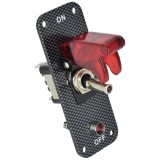 Buton Pornire/Oprire 12V 20A ALM, LED Rosu, Protectie - Universal