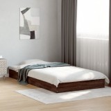 VidaXL Cadru pat fără saltea stejar maro 100x200 cm lemn prelucrat