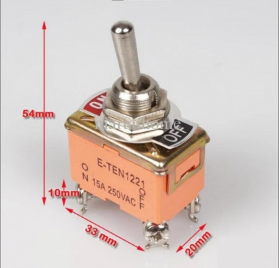 Comutator ON/OFF 15A 250V foto