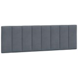 Cumpara ieftin Perna tablie de pat, Hanko, gri inchis, 160 cm, catifea