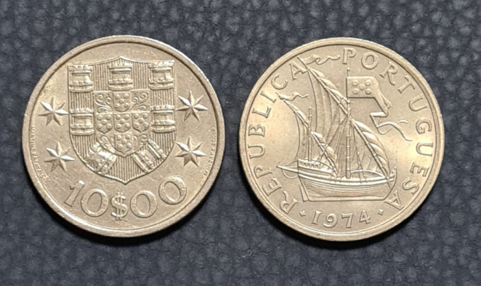 Portugalia 10 escudos 1974