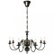 Candelabru alb de metal &icirc;n stil antichizat, 8 x becuri E14 241384