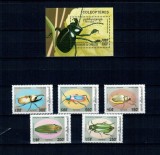 Cambodge 1994 - Insecte, coleoptere, serie si colita neuzata