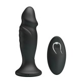 Cumpara ieftin Dop Anal Cu Vibratii Mr. Play Super Power I, Negru, 12 cm