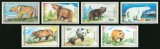 Set 7 timbre Mongolia 1989 &ndash; Urși ai lumii și Panda Uriaș &ndash; Faună sălbatică, MNH
