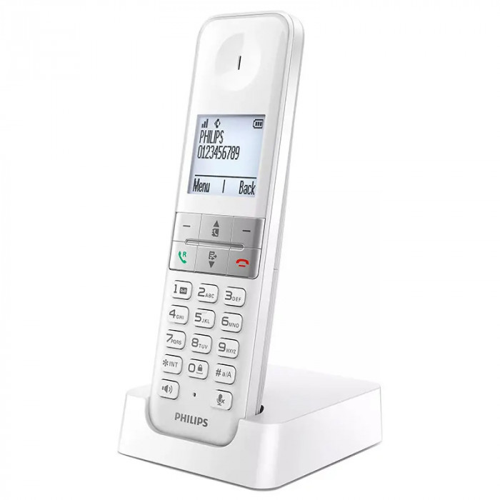Telefon Dect Philips D4701 Culoare Alb