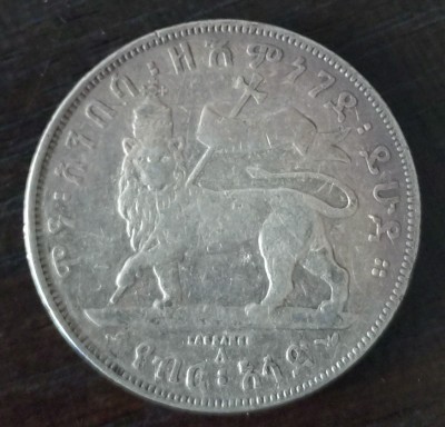 Moneda Etiopia - 1/2 Birr 1897 - 14gr Argint foto
