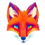Cumpara ieftin Sticker decorativ Vulpe, Portocaliu, 72 cm, 7913ST, Oem