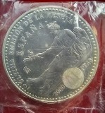 (A22) MONEDA DIN ARGINT SPANIA - 2000 PESETAS 2001, ULTIMA EDITIE A PESETEI, STARE UNC, Europa