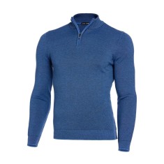 Pulover bărbați slim albastru PL017