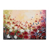 Tablou pictat manual living, dormitor - Maci stilizati, voie buna - 100x70cm ulei pe panza in cutit, efect 3D, Magnific!