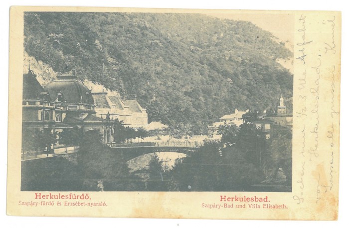 2849 - Baile HERCULANE, Caras-Severin, Romania - old postcard - used - 1901