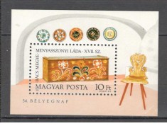Ungaria.1981 Ziua marcii postale:Lada de zestre-Bl. XU.312