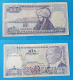 Bancnota veche Turcia 1.000 Lire 1970 - circulata in stare buna