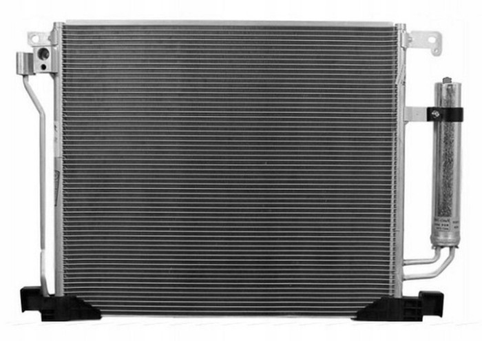 Condensator climatizare AC Nissan Juke, Pulsar, motor: 1.2 DIG-T, 1.5 dci, 1.6 DIG-T, 1.6 T, Condensator cu filtru uscator, 495 x417 x12, miez si