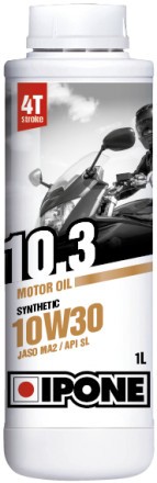 Ulei moto 4T Ipone 10.3 (10W30) Sintetic - JASO MA2 - API SL, 1L Cod Produs: MX_NEW 800371IP