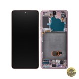 Display cu Touchscreen Samsung Galaxy S21 5G G991 cu Rama Roz Service Pack GH82-27255D