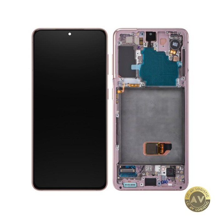 Display cu Touchscreen Samsung Galaxy S21 5G G991 cu Rama Roz Service Pack GH82-27255D