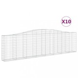 Cumpara ieftin Cosuri gabion arcuite 10 buc, 400x30x100/120 cm fier galvanizat
