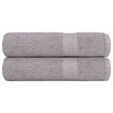 Gossi prosoape de baie, frogn, 2 buc., gri, 100x150 cm, 360 g/m2