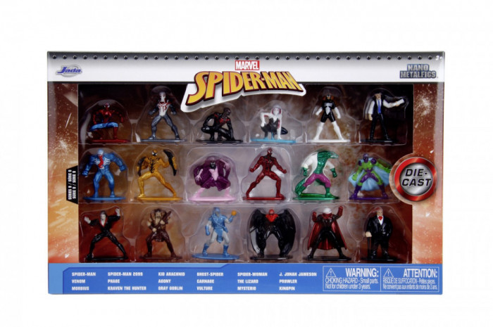 JADA MARVEL SPIDER MAN NANOFIGURINE METALICE SET 2 4CM