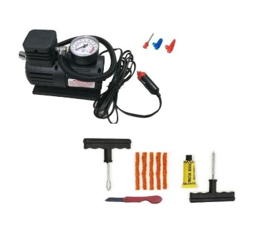 Kit Vulcanizare + Compresor Umflat Roti + Odorizant foto