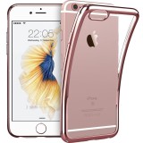 Cumpara ieftin Husa iPhone 7 Plus MyStyle, TPU, Placata Rose-Auriu, Rezistenta Socuri, Praf, Zgarieturi, Carcasa Silicon Aurie