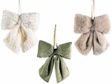 Set 3 ornamente brad Craciun Fundite textil multicolor cm 16 x 18 H