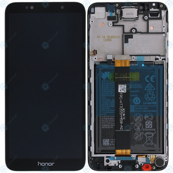 Huawei Honor 7s (DUA-L22) Capac frontal modul display + LCD + digitizer + baterie negru 02351XHS foto