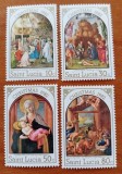 SANTA -LUCIA-198-''Craciun-SET 4val.Picturi celebre-MNH-Nestampilate -Vezi-Scan
