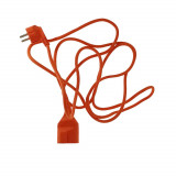 Cablu prelungitor, lungime 3m, IP44, cu stecher si cupla cu impamantare, 16A 250V, portocaliu