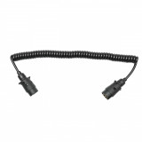 Cumpara ieftin Cablu spiral 2.5m cu 2 stechere tata din plastic cu 7 pini, Breckner Germany