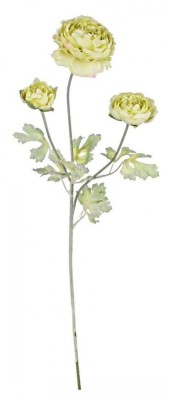 Set 3 flori artificiale Ranunculus verde 61 cm foto