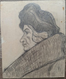 Portret doamna// creion, anii &#039;40