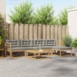 vidaXL Set de canapele de exterior 6 pcs Alb și gri deschis 3386325