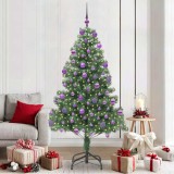 vidaXL Brad de Crăciun cu 300 LED cu suport Verde 210 cm PVC 3396395