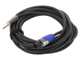 Cablu Audio Jack 6,3mm la SpeakON 2pin 9m Negru