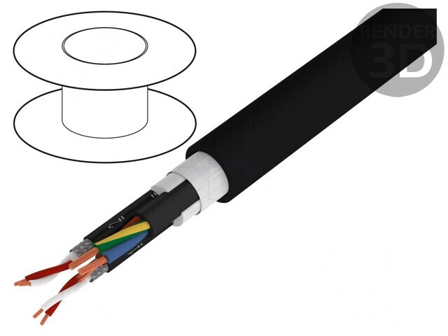 Cablu DMX Litat 2x2x0,22mm2 3G2,5mm2 110&Omega; -30&divide;70&deg;C