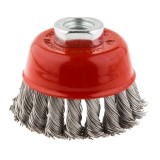 Perie cupa flex, toroane, inox, M14 80 mm