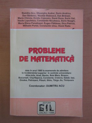 Dumitru Acu - Probleme de matematica foto